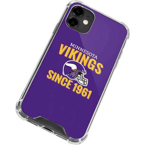 NFL Minnesota Vikings Helmet iPhone 12 Clear Case