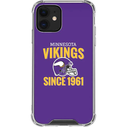 NFL Minnesota Vikings Helmet iPhone 12 Mini Clear Case