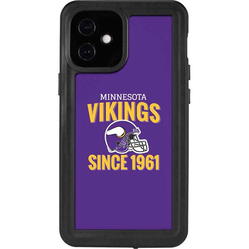 NFL Minnesota Vikings Helmet iPhone 12 Mini Waterproof Case