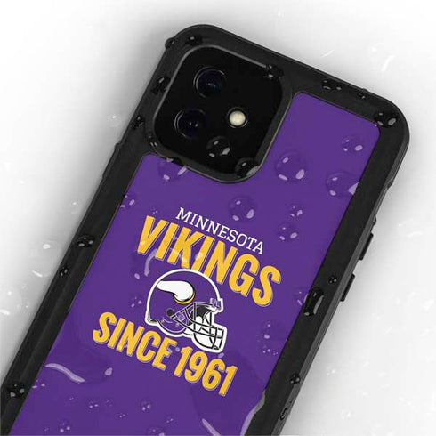 NFL Minnesota Vikings Helmet iPhone 12 Mini Waterproof Case