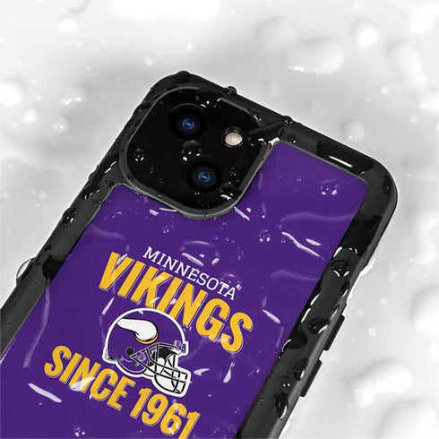 NFL Minnesota Vikings Helmet iPhone 13 Mini Waterproof Case