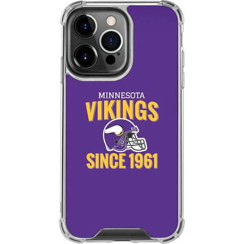 NFL Minnesota Vikings Helmet iPhone 13 Pro Clear Case