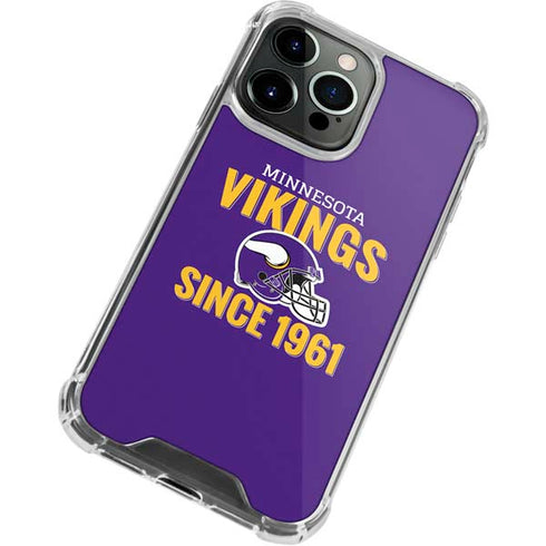 NFL Minnesota Vikings Helmet iPhone 13 Pro Max Clear Case