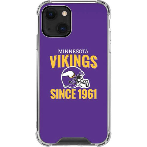 NFL Minnesota Vikings Helmet iPhone 14 Clear Case