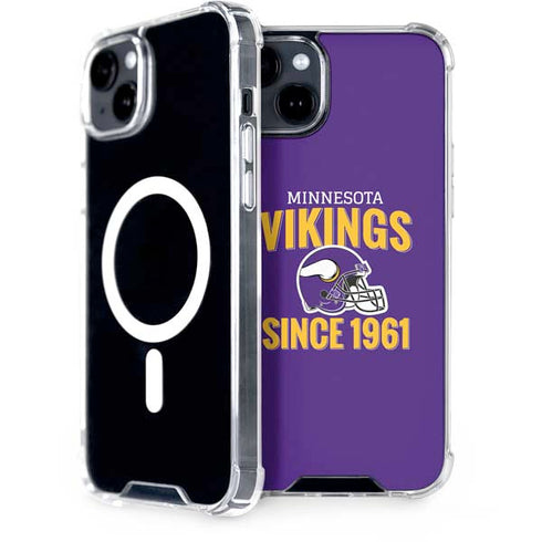 NFL Minnesota Vikings Helmet iPhone 14 Plus MagSafe Case