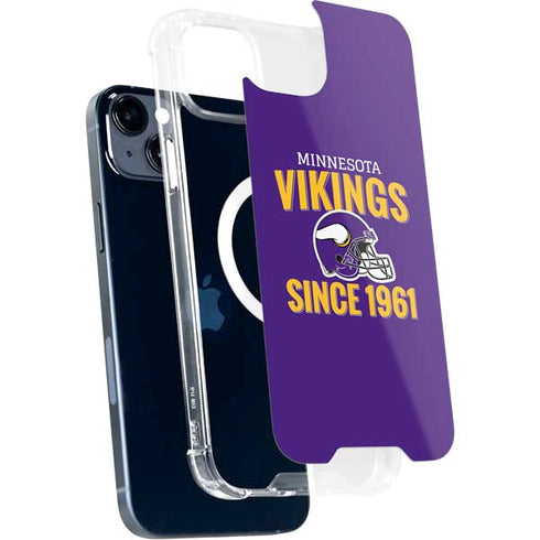 NFL Minnesota Vikings Helmet iPhone 15 Plus MagSafe Case