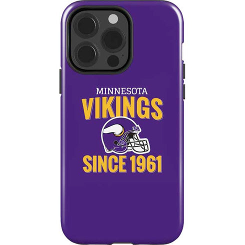 NFL Minnesota Vikings Helmet iPhone 15 Pro Impact Case