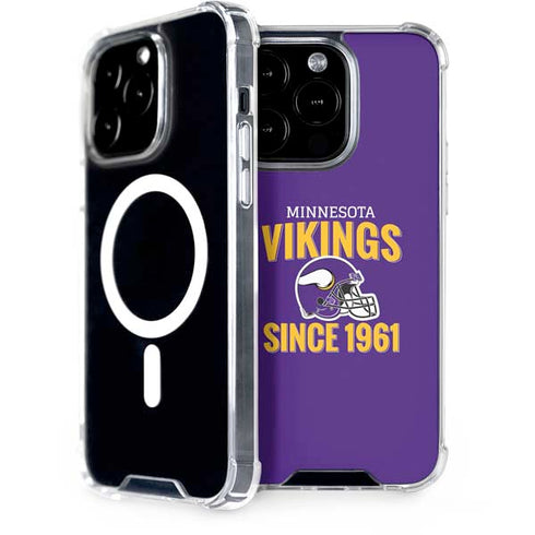 NFL Minnesota Vikings Helmet iPhone 15 Pro MagSafe Case