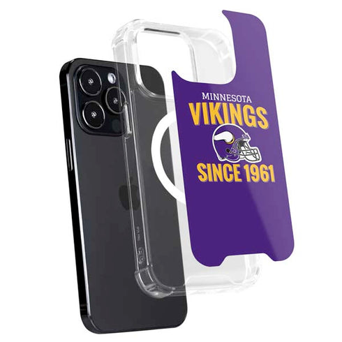 NFL Minnesota Vikings Helmet iPhone 15 Pro MagSafe Case