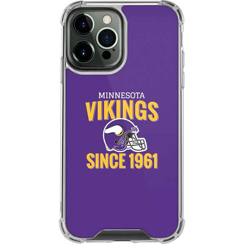 NFL Minnesota Vikings Helmet iPhone 14 Pro Max Clear Case