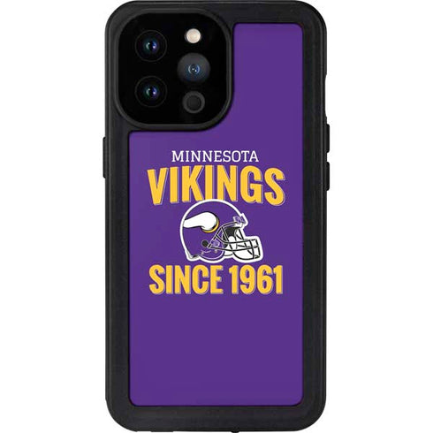 NFL Minnesota Vikings Helmet iPhone 14 Pro Max Waterproof Case