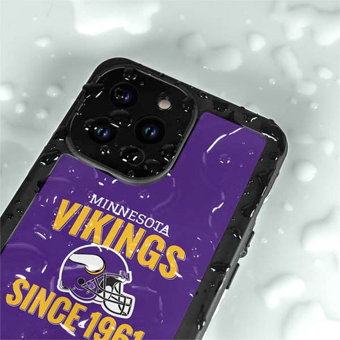 NFL Minnesota Vikings Helmet iPhone 14 Pro Max Waterproof Case