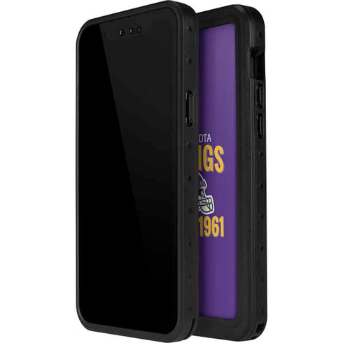 NFL Minnesota Vikings Helmet iPhone 14 Pro Waterproof Case