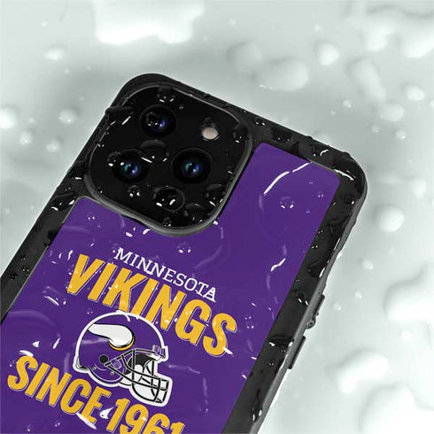 NFL Minnesota Vikings Helmet iPhone 14 Pro Waterproof Case