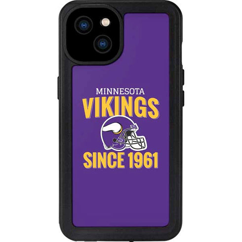 NFL Minnesota Vikings Helmet iPhone 15 Plus Waterproof Case