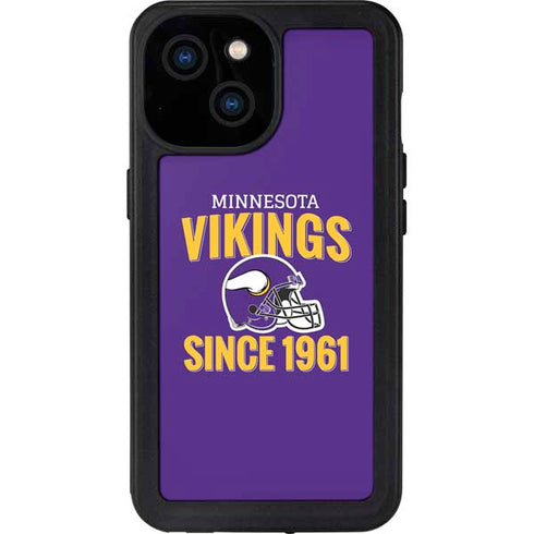 NFL Minnesota Vikings Helmet iPhone 15 Waterproof Case