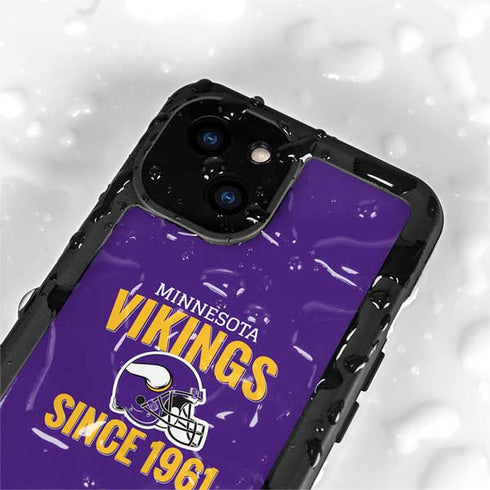 NFL Minnesota Vikings Helmet iPhone 15 Waterproof Case