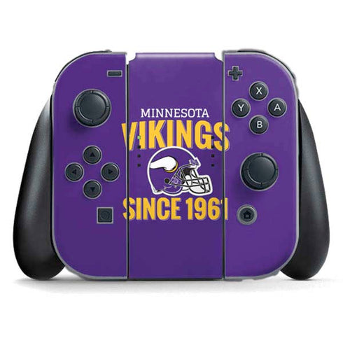 NFL Minnesota Vikings Helmet Nintendo Switch (2017-2021) Joy-Con Controller Skin