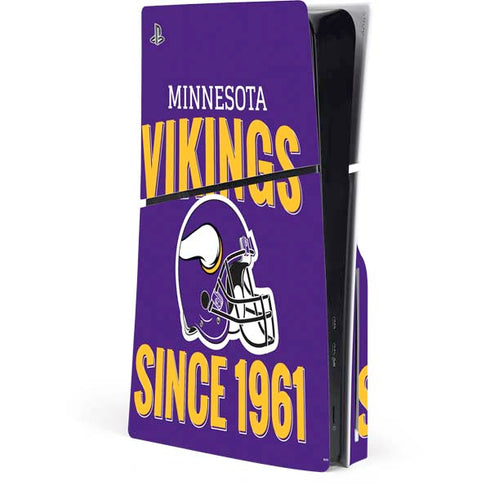 NFL Minnesota Vikings Helmet PS5 Slim Disk Console Skin