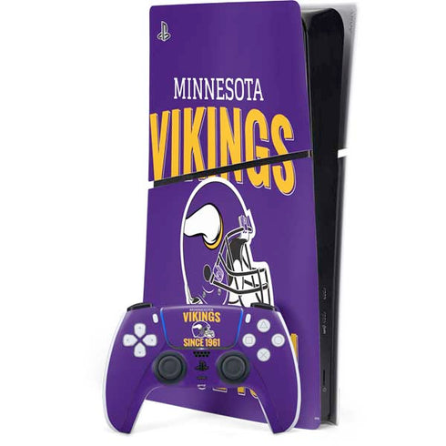 NFL Minnesota Vikings Helmet PS5 Slim Digital Edition Console Skin