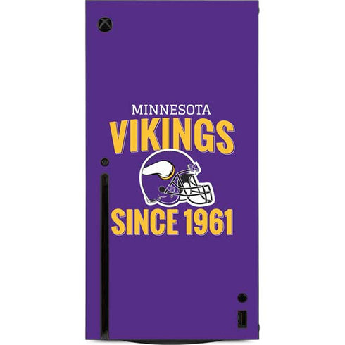 NFL Minnesota Vikings Helmet Xbox Series X Console Skin