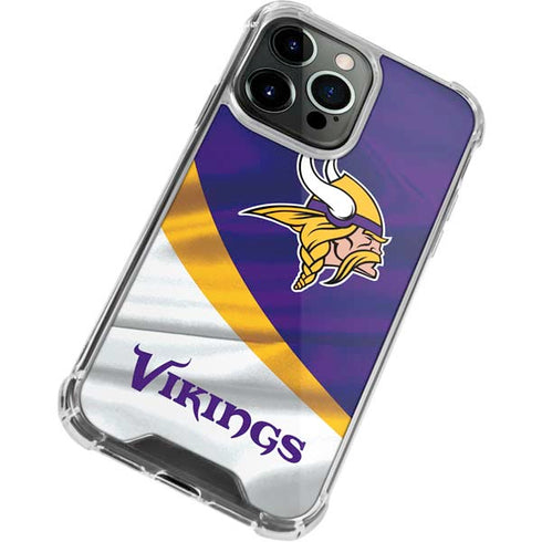NFL Minnesota Vikings iPhone 14 Pro Clear Case
