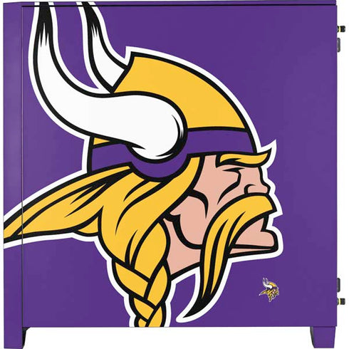 NFL Minnesota Vikings Large Logo Corsair 4000D Tempered Glass Mid-Tower ATX Case Skin