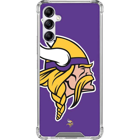 NFL Minnesota Vikings Large Logo Galaxy A14 5G Clear Case