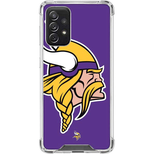 NFL Minnesota Vikings Large Logo Galaxy A72 5G Clear Case