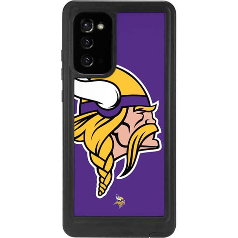NFL Minnesota Vikings Large Logo Galaxy Note20 5G Waterproof Case