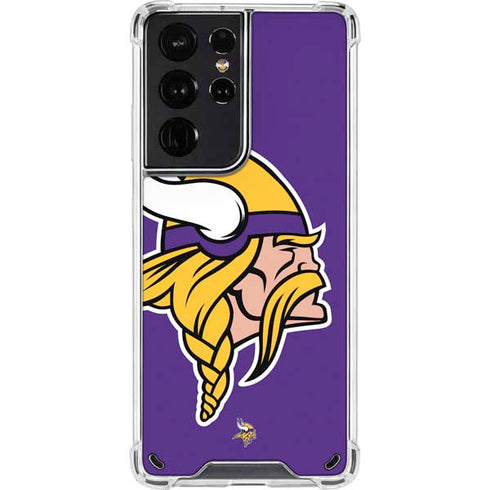 NFL Minnesota Vikings Large Logo Galaxy S21 Ultra 5G Clear Case