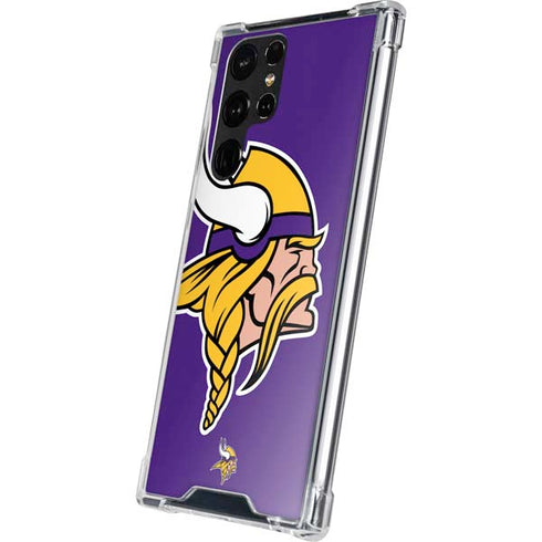 NFL Minnesota Vikings Large Logo Galaxy S22 Ultra Clear Case