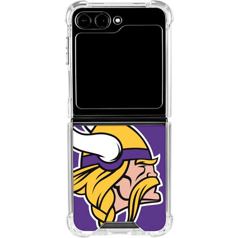 NFL Minnesota Vikings Large Logo Galaxy Z Flip5 5G Clear Case