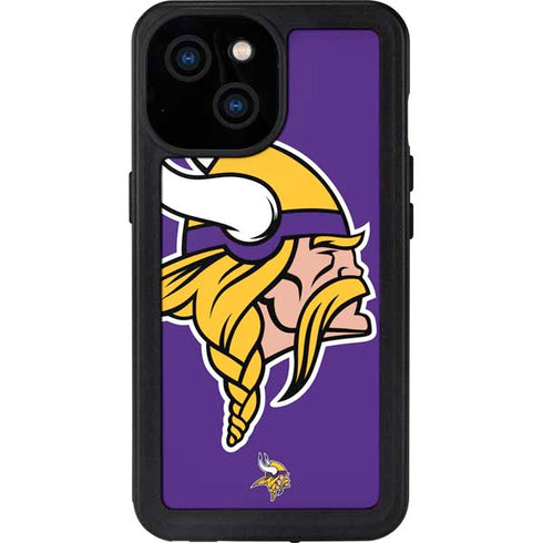 NFL Minnesota Vikings Large Logo iPhone 13 Mini Waterproof Case