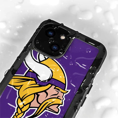 NFL Minnesota Vikings Large Logo iPhone 13 Mini Waterproof Case