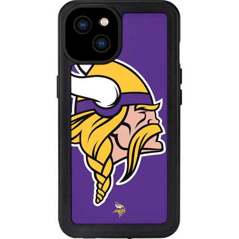 NFL Minnesota Vikings Large Logo iPhone 15 Plus Waterproof Case