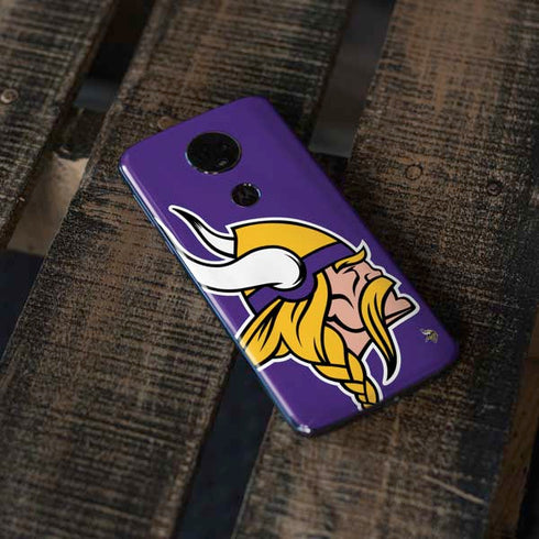 NFL Minnesota Vikings Large Logo Moto E5 Plus Skin