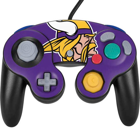NFL Minnesota Vikings Large Logo Nintendo GameCube Controller Skin