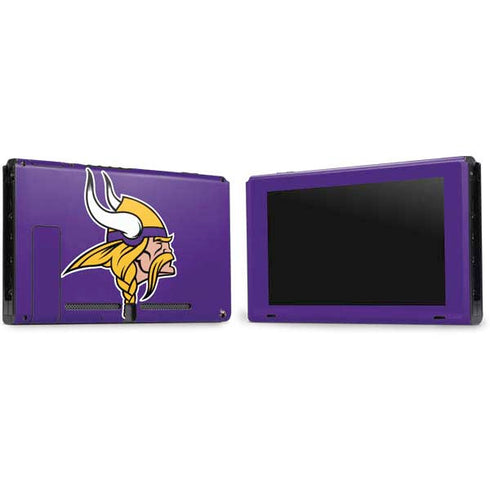 NFL Minnesota Vikings Large Logo Nintendo Switch Bundle Skin