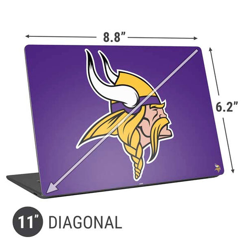NFL Minnesota Vikings Large Logo Universal Laptop 11in (8.8 x 6.2in) Skin