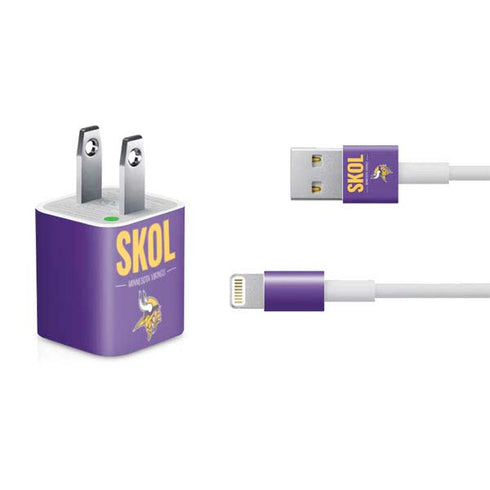 NFL Minnesota Vikings Team Motto iPhone Charger (5W USB) Skin