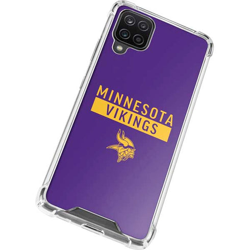 NFL Minnesota Vikings Purple Performance Series Galaxy A12 Clear Case