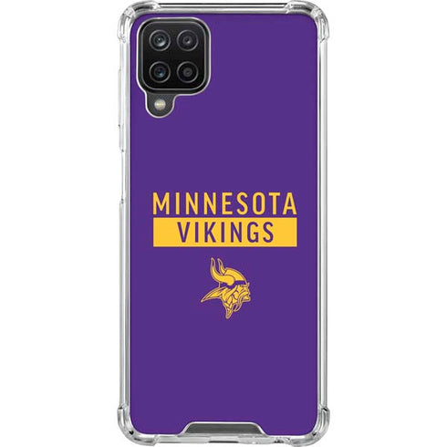 NFL Minnesota Vikings Purple Performance Series Galaxy A12 Clear Case