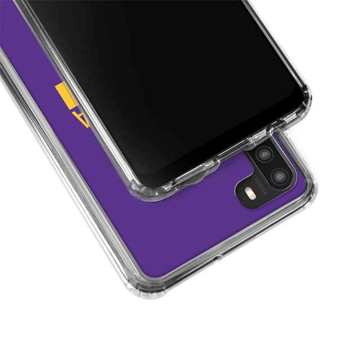 NFL Minnesota Vikings Purple Performance Series Galaxy A21 Clear Case