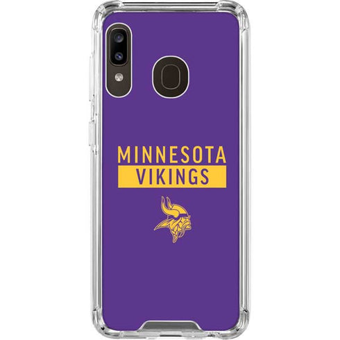 NFL Minnesota Vikings Purple Performance Series Galaxy A30 Clear Case