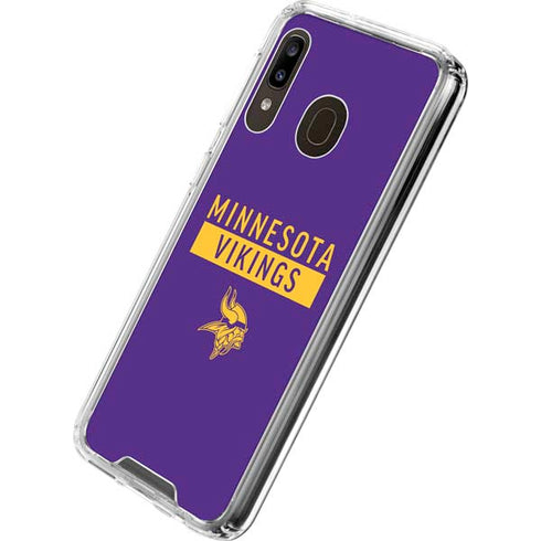 NFL Minnesota Vikings Purple Performance Series Galaxy A30 Clear Case