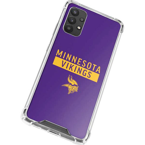 NFL Minnesota Vikings Purple Performance Series Galaxy A32 5G Clear Case