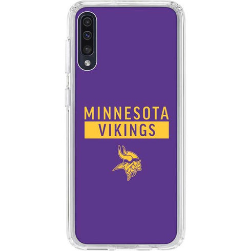 NFL Minnesota Vikings Purple Performance Series Galaxy A50 Clear Case