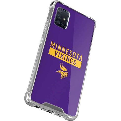 NFL Minnesota Vikings Purple Performance Series Galaxy A71 5G Clear Case