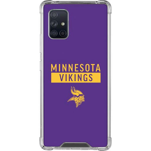 NFL Minnesota Vikings Purple Performance Series Galaxy A71 5G Clear Case